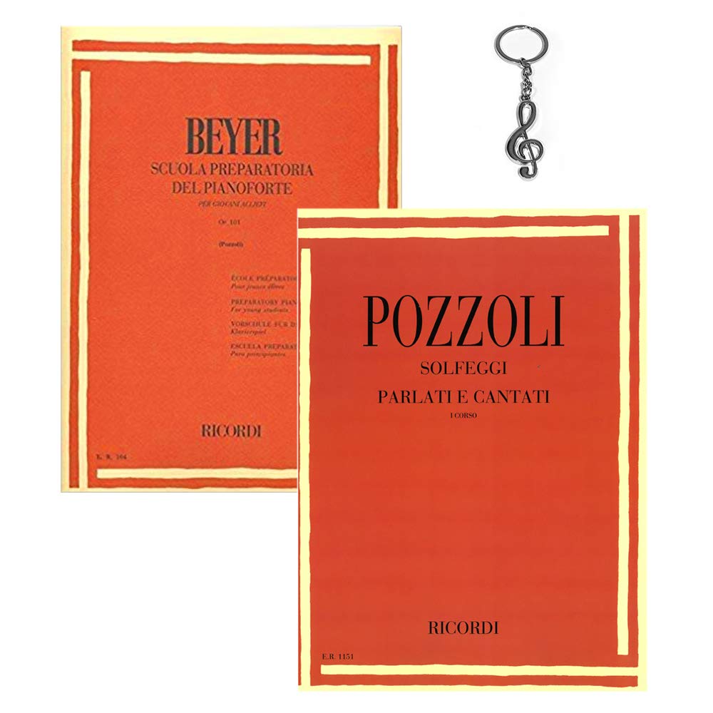 Beyer - Scuola Preparatoria del Pianoforte OP. 101, Pozzoli - Solfeggi parlati e cantati I° Corso con Portachiavi ffalstaff ® in Omaggio