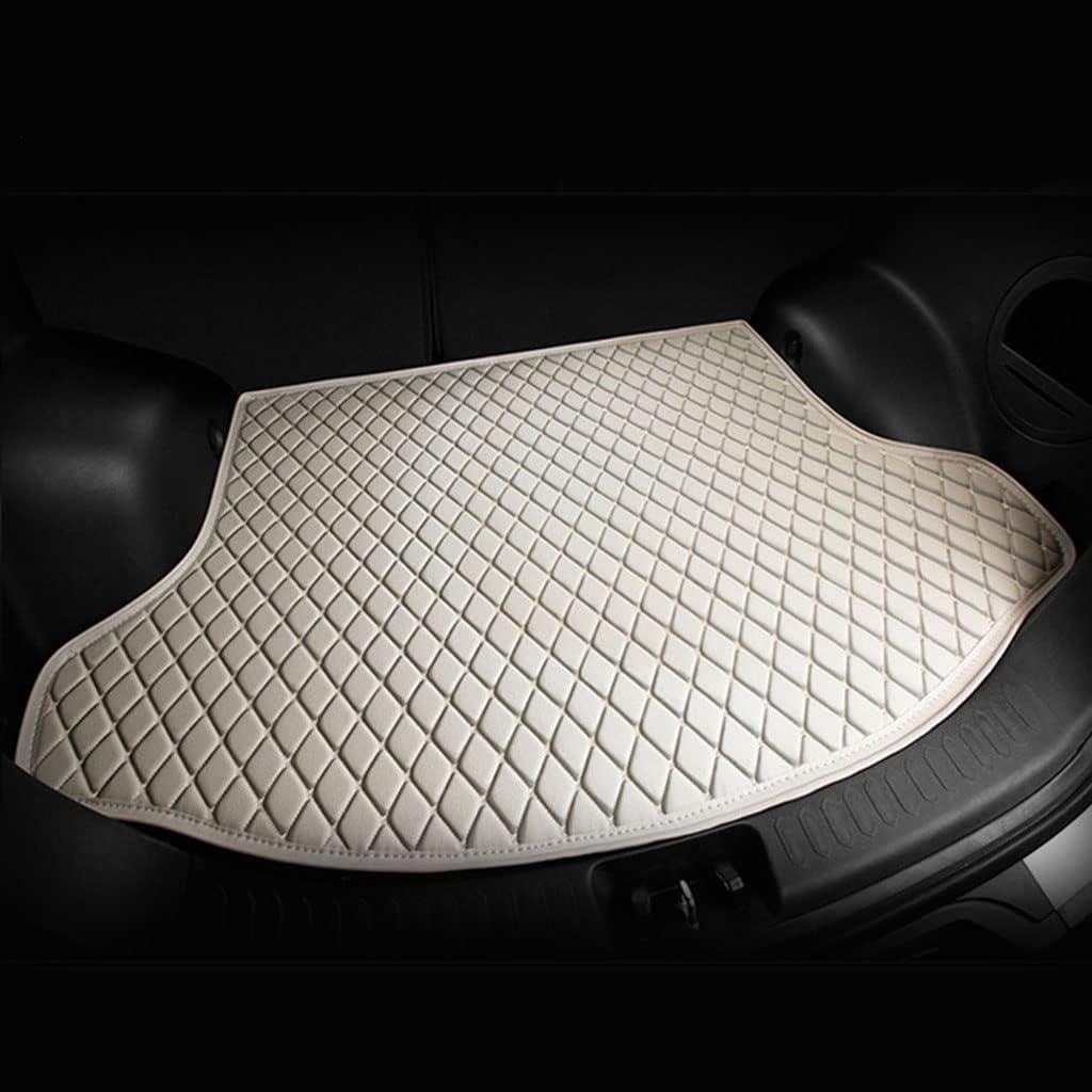 Car Leather Boot Liner Mat for Nissan Terra 2018-2023,Boot Protector Cargo Tray Mats Interior Accessories,B-Beige