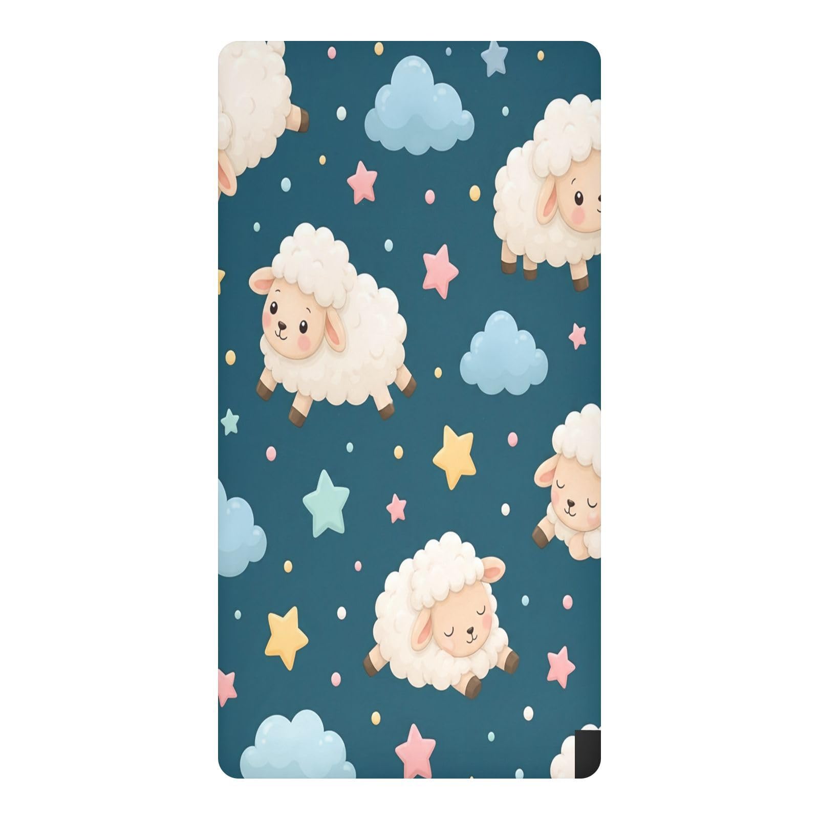 BOESI Sleepy Sheep Waterproof Crib Sheet,Fitted Mattress Protector