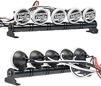 Vista 3 de Metal Roof LED Light Bar 4 LEDs for SCX10 D90 TRX-4 1:10 RC Crawler Truck (4 LEDs)