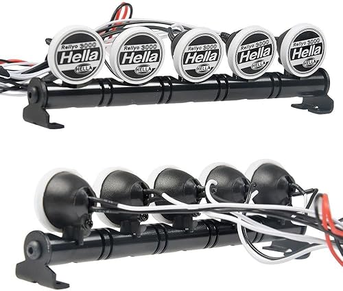 Miniatura 3 de Barra de luz LED de techo de metal 4 LED para SCX10 D90 TRX-4 110 RC Crawler Truck (4 LEDs)