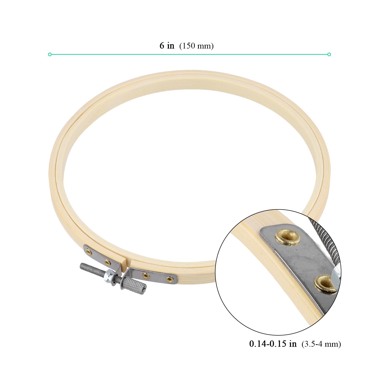 SENJEOK 40 aros de bordado pequeños de 15 cm, círculo de bordado de 15 cm, anillo de punto de cruz para punto de cruz, manualidades, costura práctica