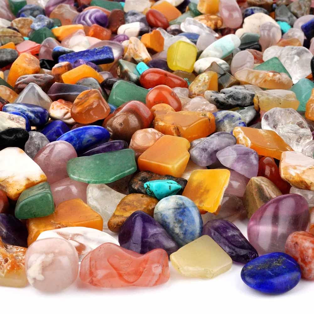 10 kg Wunderstein24 Bunter Trommelstein - Naturform Mix echte Edelstein - Mischung aus aller Welt Ø ca. 15 – 25 mm kleine Heilsteine Mineralien Dekosteine Wassersteine Glückssteine