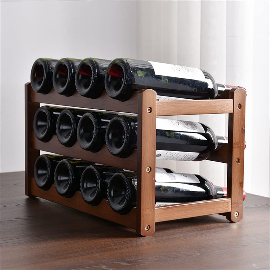 Vintage Wooden Wine Rack Cabinet Holders Shelf Standing Barware Storage Racks Home Bar