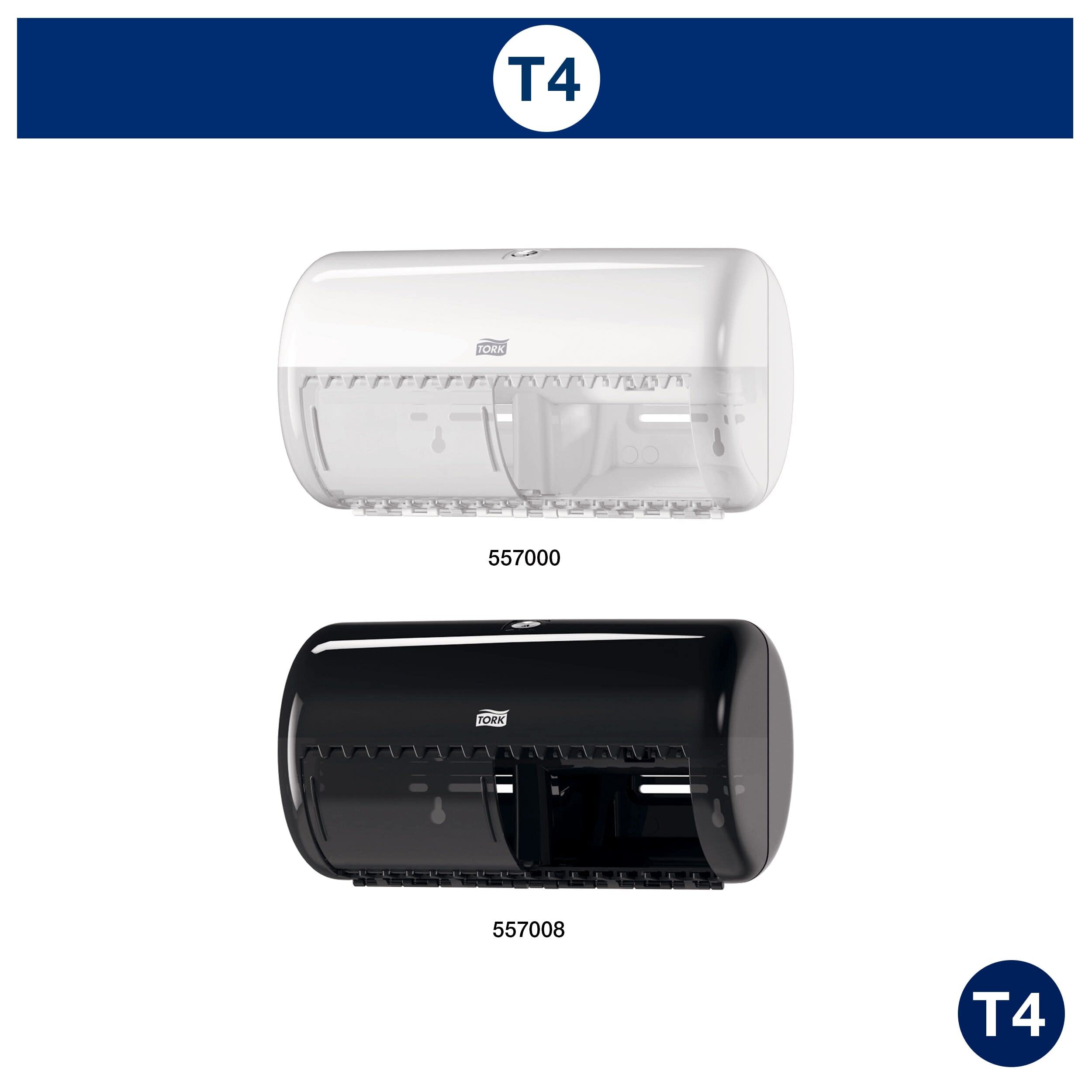 Tork 110771 Rollos de papel higiénico Advanced compatibles con el sistema higiénico de rollos pequeños Tork T4, 30 rollos (30 x 400 hojas)