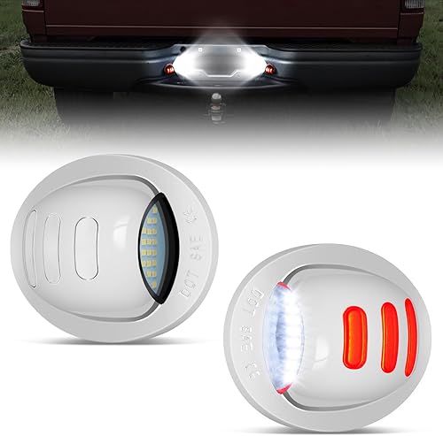 Tubo de neón LED para placa de matrícula, parachoques trasero, conjunto de carcasa compatible con Ford F-150 1990-2014 F-250 F-350 1990-1999