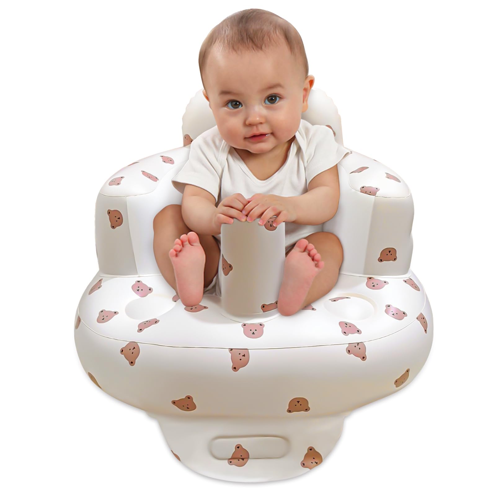 Inflatable Baby Seat for Babies 4-36 Months Inflatable Baby Chair Infant Back Support Sofa Newborn to Toddler Portable Baby Floor Seats for Sitting Up Baby Floor Seater
