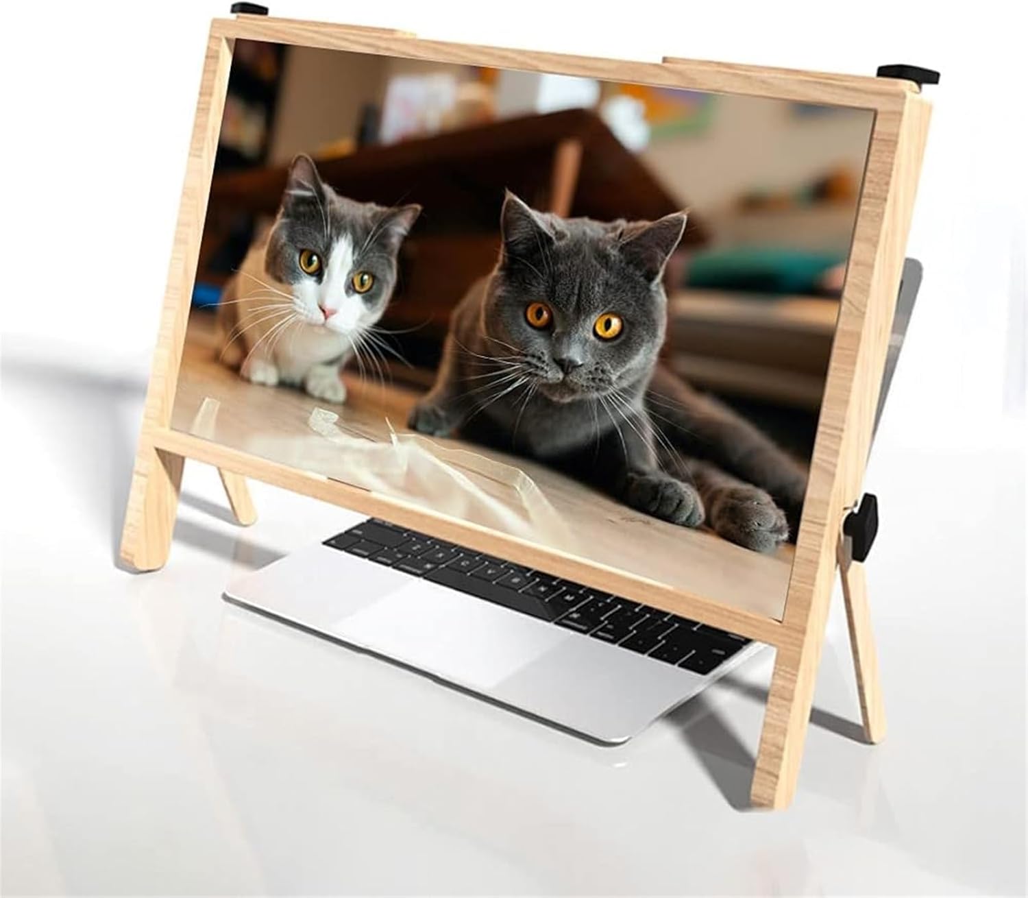 Screen Magnifier,Mobile Phone Magnifier Universal Screen Amplifier,5X HD Laptop Screen Mangifier, Phone Screen Magnifiers Holder with Adjustable Angle Design for Reading for Seniors Lap