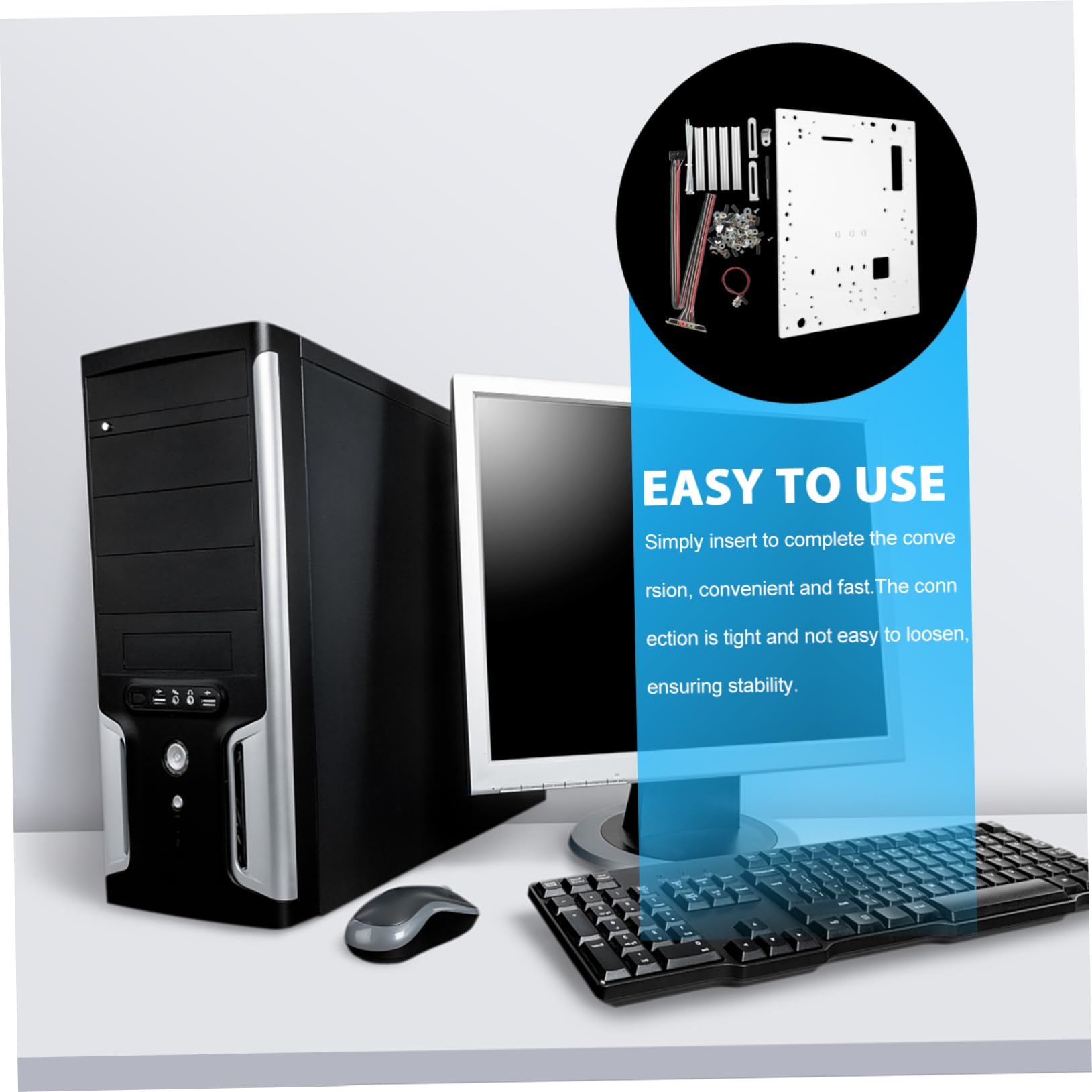 Holibanna 1set Case Pc Per Test e Assemblaggio Per Schede Ottimizzato Per Raffreddamento e Accessibilità