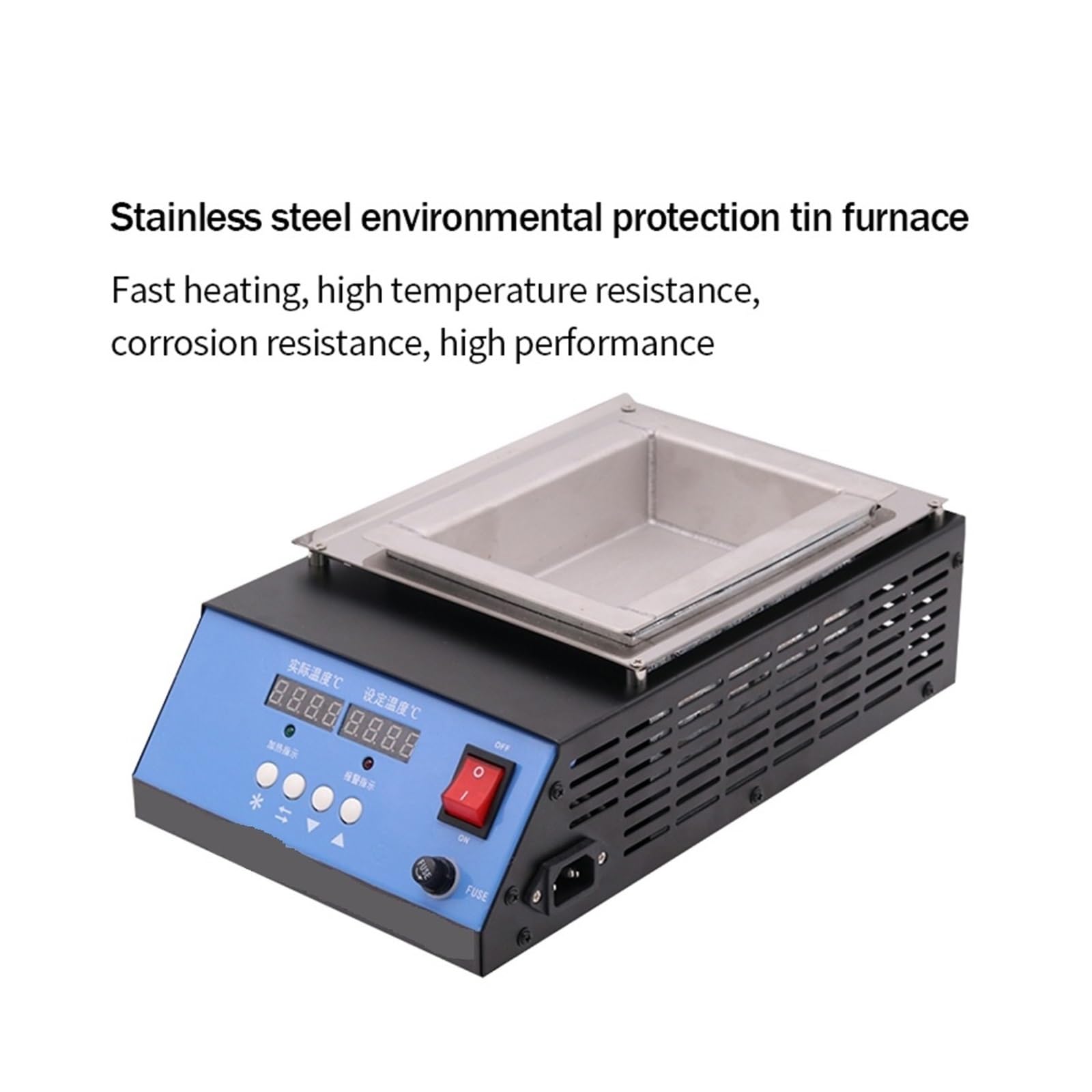Crisol de 250W, Horno de fusión de estaño, termorregulación, baño for desoldar, 50mm a 350mm, 30~400 Grados Ajustable