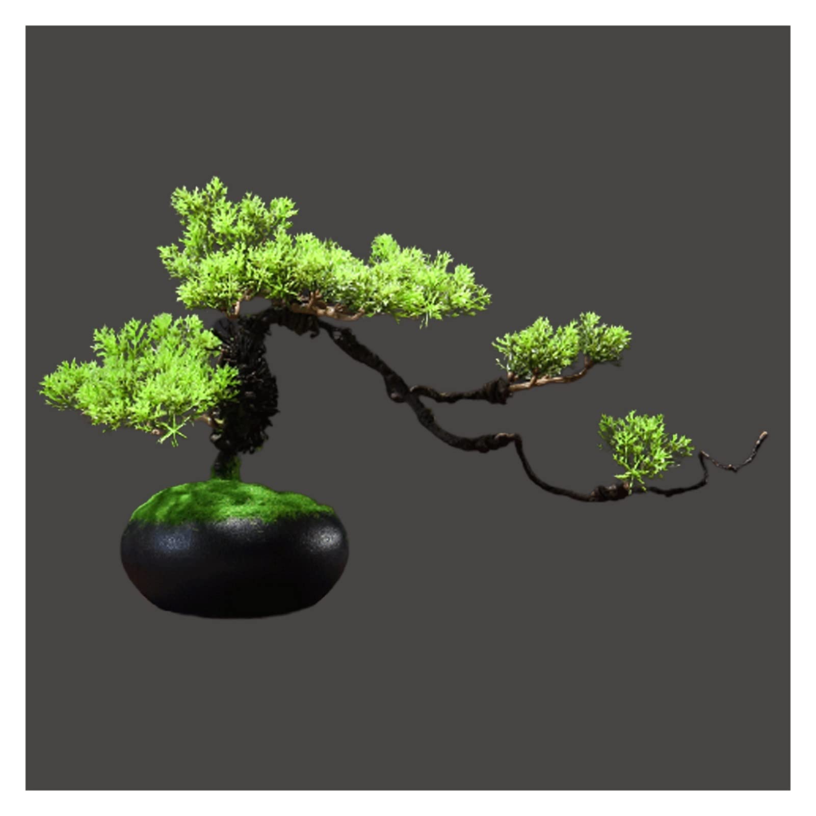 Sztuczne Bonsai 8 cali sztuczna sosna Bonsai, realistyczna dekoracja ze sztucznych roślin, sztuczne rośliny doniczkowe, do ekspozycji na biurku, dekoracje do ogrodu Zen Sztuczne dekoracje roślinne