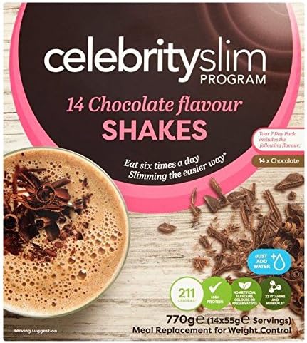 Celebrity Slim 7-Day Chocolate Shakes - 14 x 55g (1.7lbs)