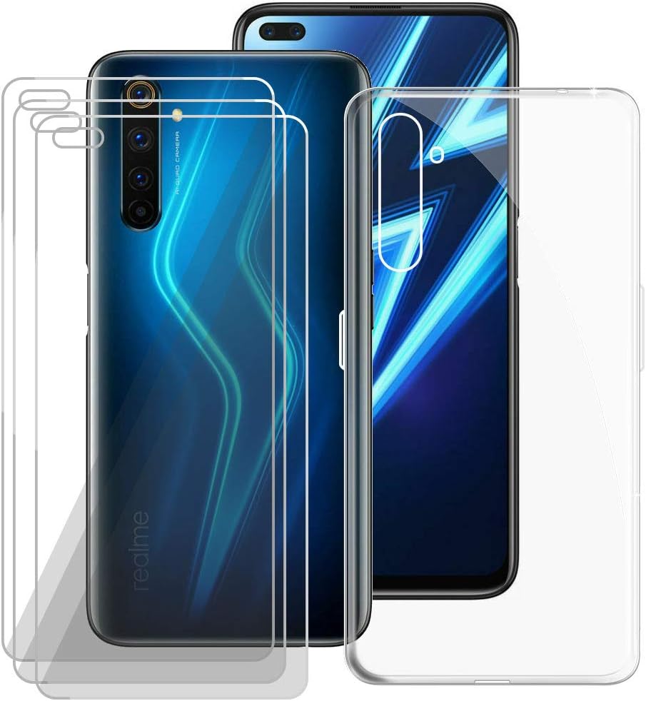 Phone Case Transparent pieces Tempered Glass Film for Oppo Realme Pro  Inches), HD Screen&