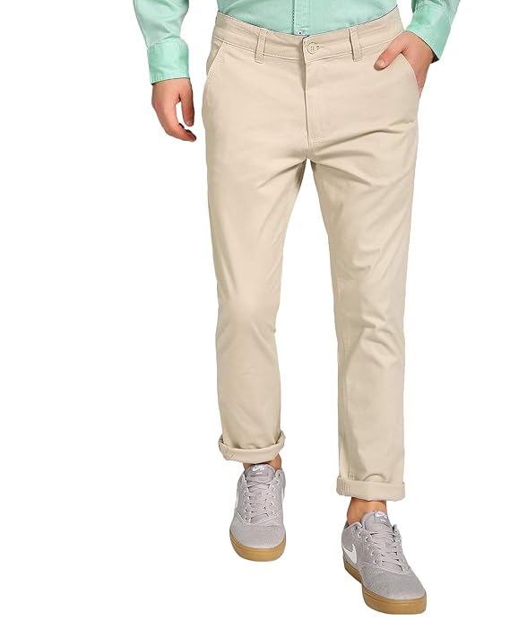 Buy BUFFALO by FBB Men�s Tapered Fit Casual Trousers at