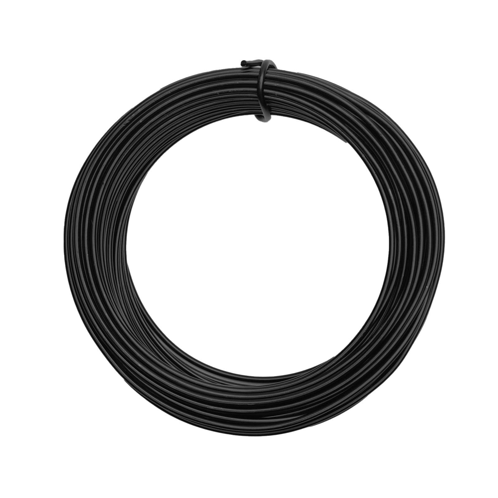 Vaessen Creative Basteldraht und Schmuckdraht 26 m x 3 mm Schwarz – Flexibler Draht zum Basteln für Blumenkranz, Scmuckherstellung und Modellbau