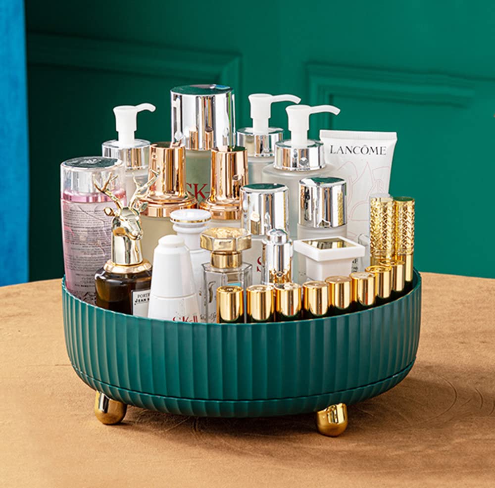 Bingobang Makeup Organiser 360 Rotating, Spinning Skincare Cosmetic Organizer Acrylic Large, Tidy Storage for Perfume, jewelery, Brush, Vanity Desk, Dresser, Bedroom, Office, Bathroom (Green) (B0BPPVTXR7) Amazon Price History, Amazon Price Tracker