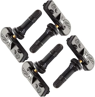 Programmed Tire Pressure Sensor Kit fits 2007-2014 for Buick Enclave 2006-2014 for Cadillac Escalade/Escalade ESV 2007-2015 for GMC Acadia Yukon 315MHz (Black)