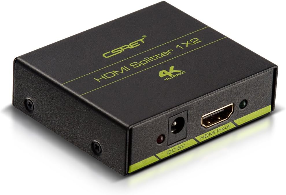 Ultra HD 4K x 2K HDMI Splitter Amplifier 1x2 1 in 2 Out Ver 1.4 Signal Distributor with 1080P 3D Compatibility (1 hdmi to 2 hdmi)