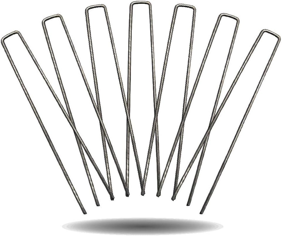 Sandbaggy 12-Inch Tent Stakes - Sharp Pegs for Pushing Through Hard Soil ~ Great for Camping, Canopies and Tarps