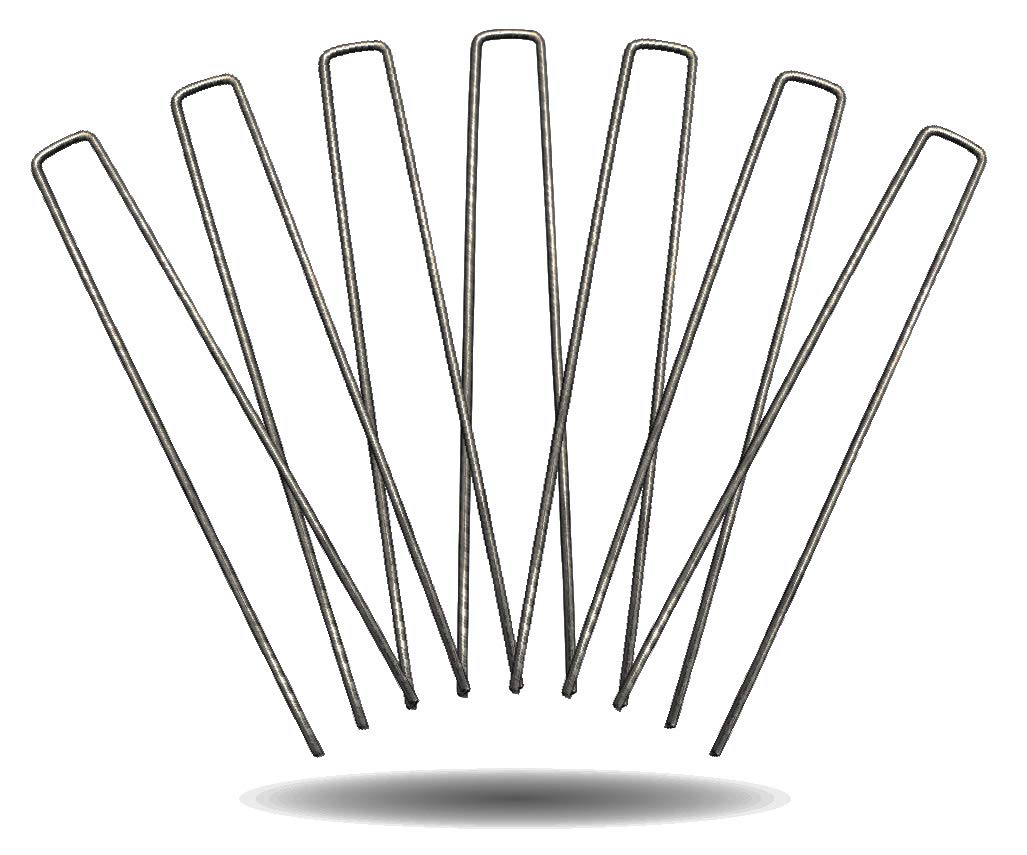 Sandbaggy 12-Inch Tent Stakes - Sharp Pegs for Pushing Through Hard Soil ~ Great for Camping, Canopies and Tarps (10 Stakes)