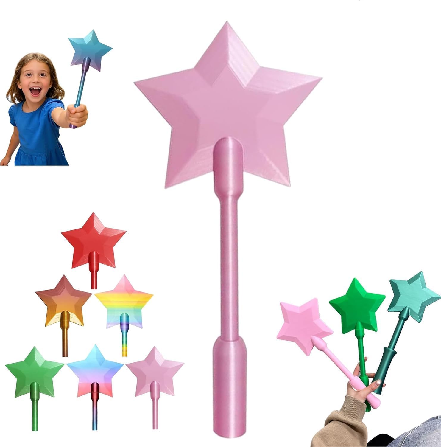 3D Printed Credit Card Wand Tap to Pay, Magic Wand Contactless Payment Card Holder, Digital Payment Star Wands for Easy Checkout (#F)