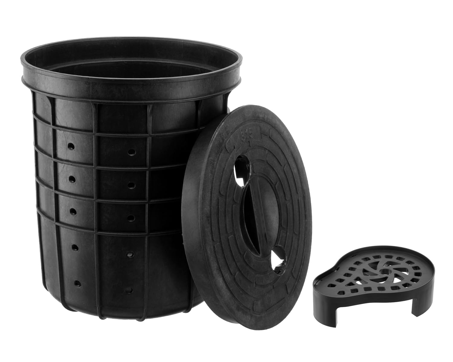 Venussar Perforated Sump Basin with Lid, Include Sump Pump Stand