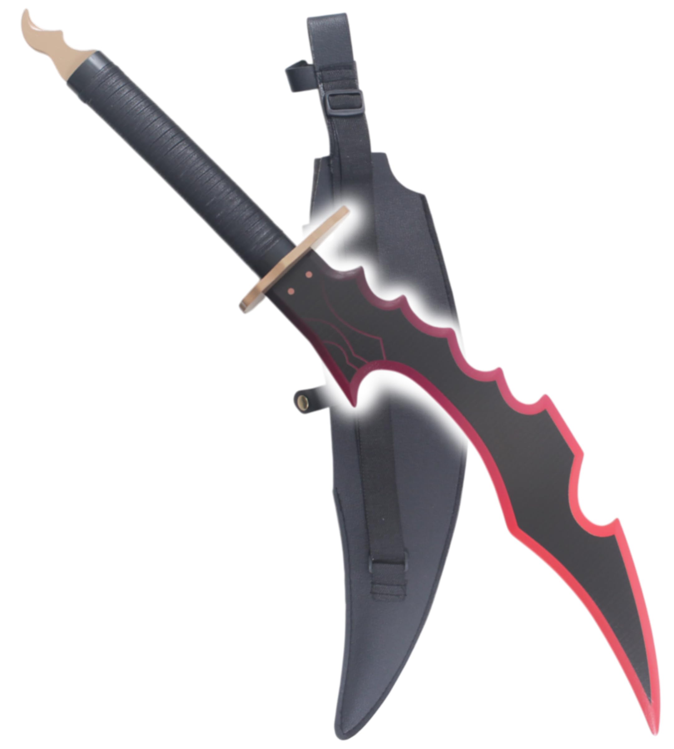 REPLIKSWORD Pack 2 Dagues Solo Leveling en Bois Sung Jinwoo Epee en Bois Couteau Cosplay Decoration - Lame Decoration