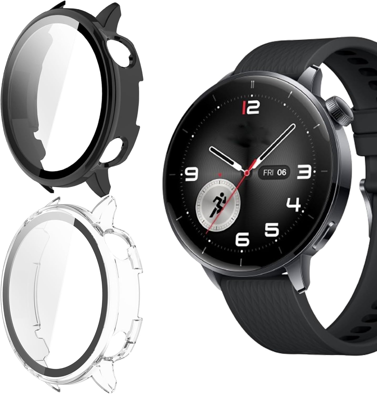 Funda para OnePlus Watch 3 de 43mm con cristal templado transparente 7