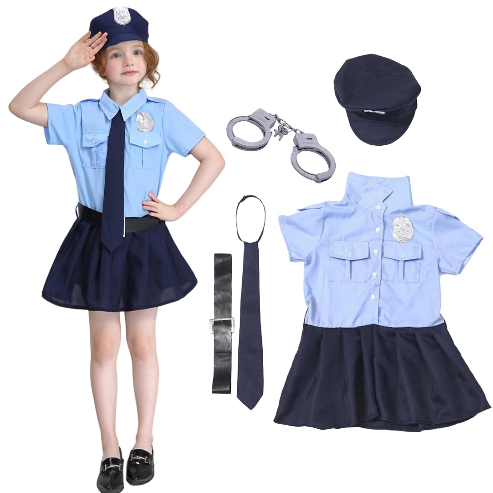 Amazon.co.jp: [Moerstar] ポリス 仮装 子供 女の子 お巡りさん