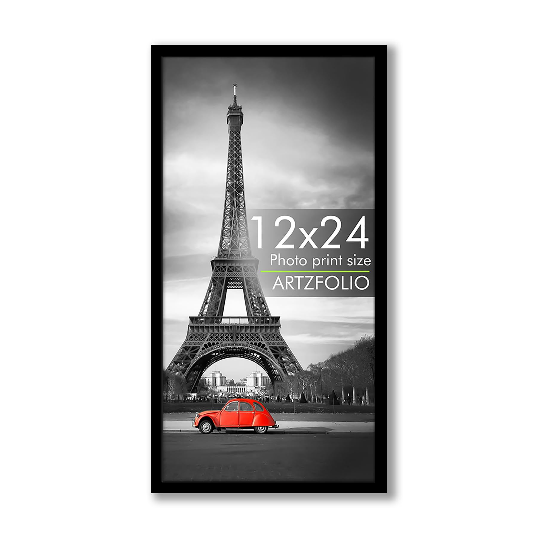 ArtzFolio Wall Photo Frame D568 | Extra Large Size Wall Photo Frames | Big Oversize Picture Frames Bedroom, Home & Office | Black | 12x24 inch (30x61 cms)