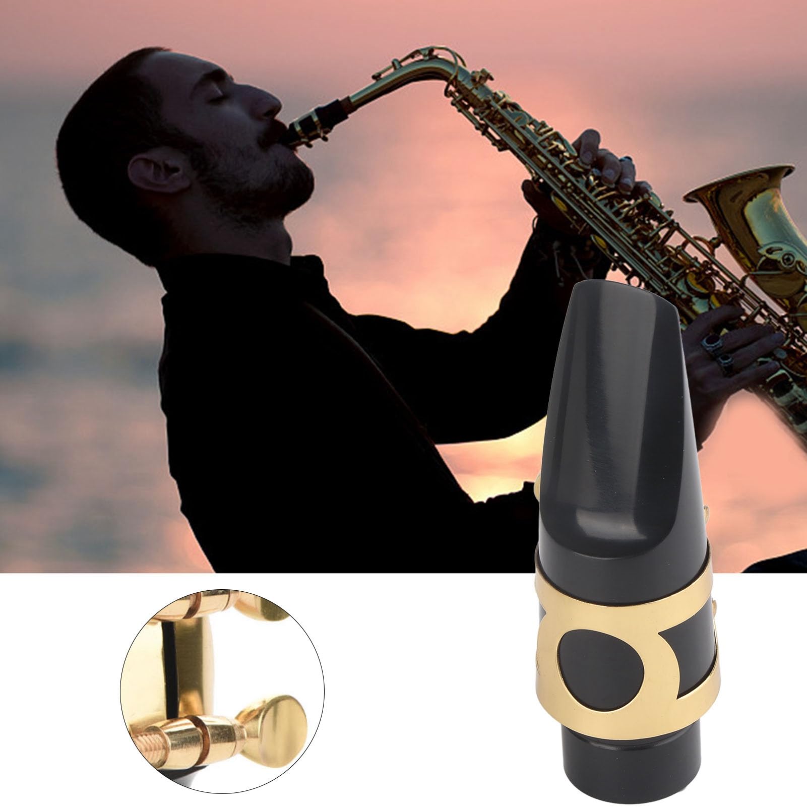 Bec de saxophone alto professionnel pour jazz instrument de musique avec vis en métal pour débutants et professionnels adapté à divers genres