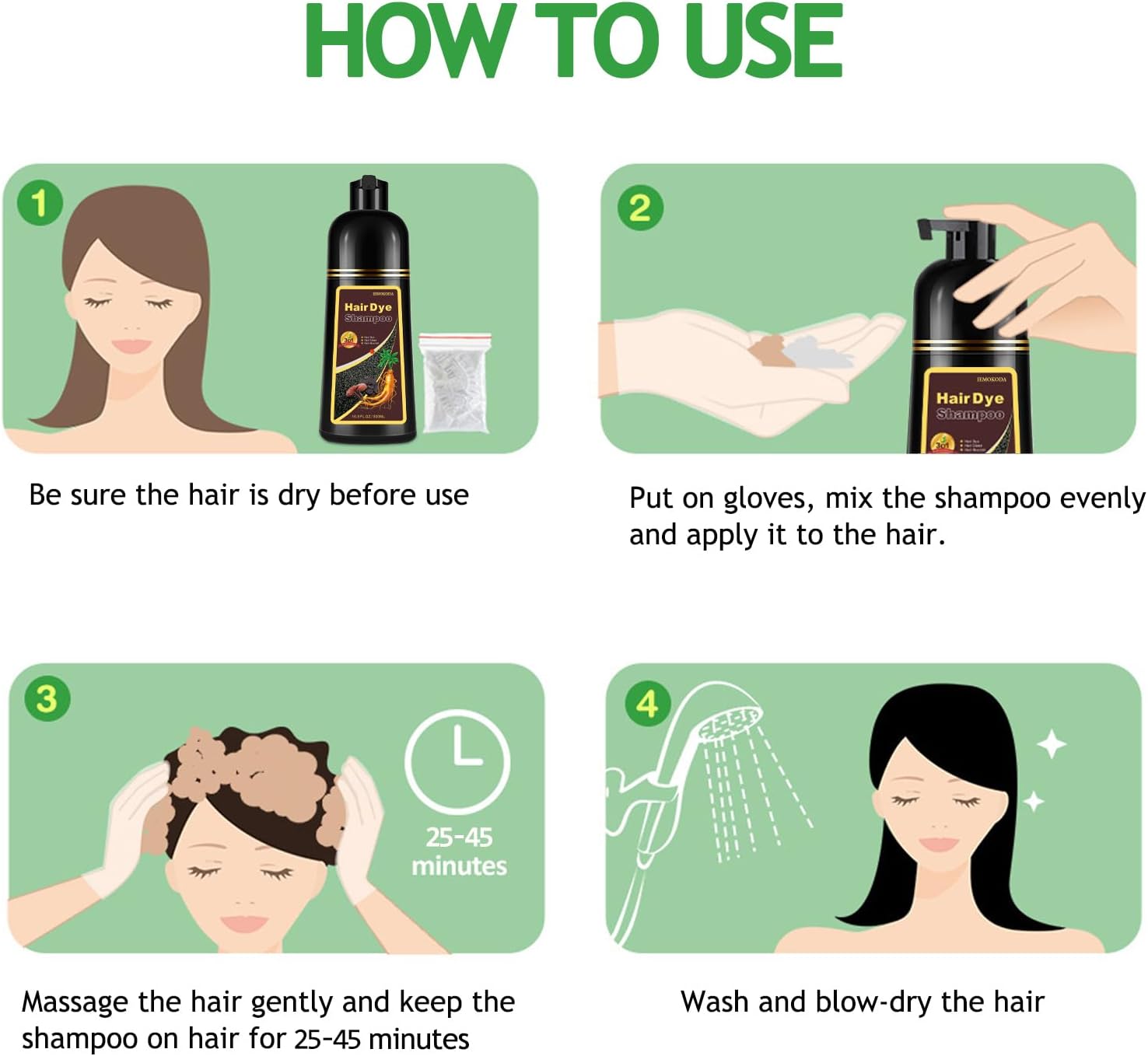Hair Dye Shampoo 3 in 1, Blonde Brown Hair Dye 16.9 FL Oz, Blonde Brown Hair Shampoo, Semi-Permanent Hair Dye Shampoo, Lasts 30 Days Hair Color Shampoo (Blonde Brown)