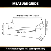 Vista 2 de PrinceDeco Waterproof Couch Covers Slipcovers for Sofas,1 Piece Stretch Jacquard Sofa Slipcover Leakproof Pet Friendly Furniture Protector for Kids