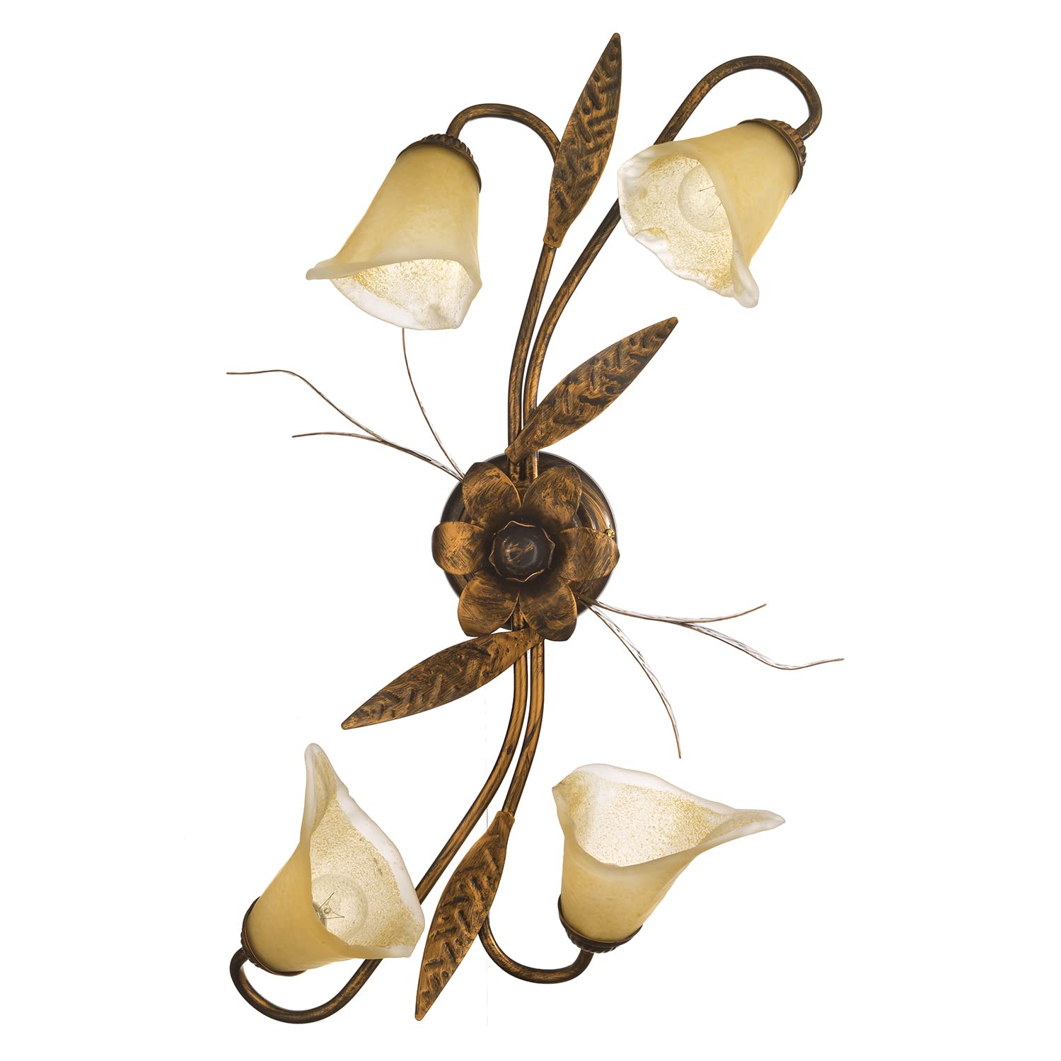 ONLI Plafón con 4 Luces, Alga, marrón