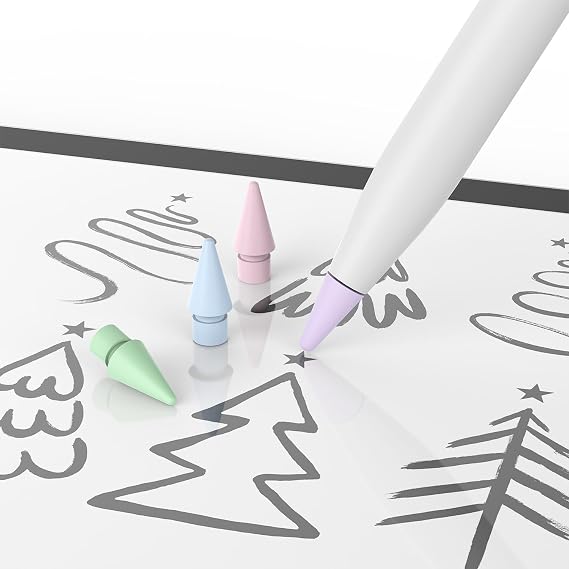 6 Pack Colorful Fine Point Replacement Tips for Apple Pencil