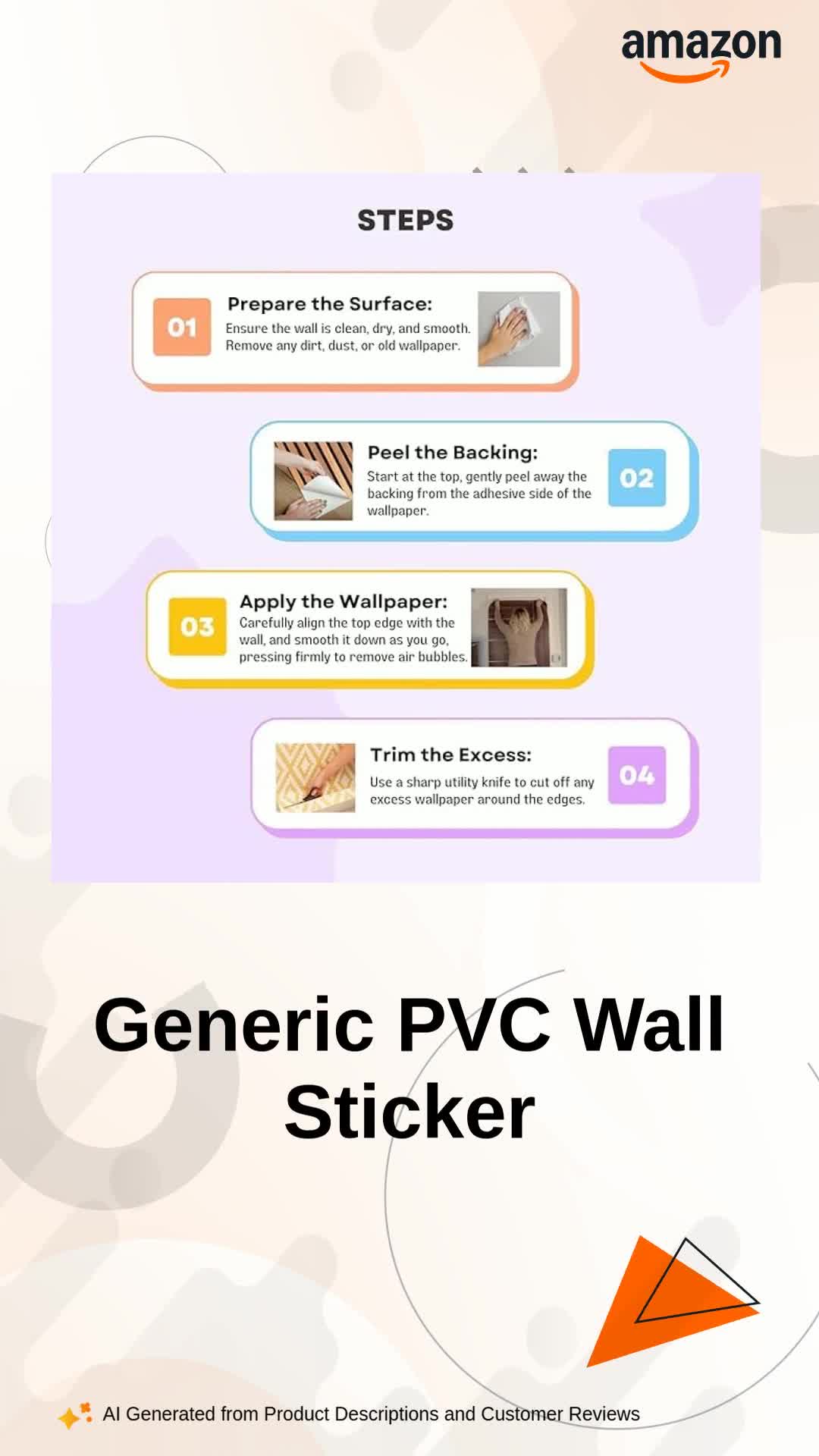 Watch Generic PVC Wall Sticker on Amazon Live