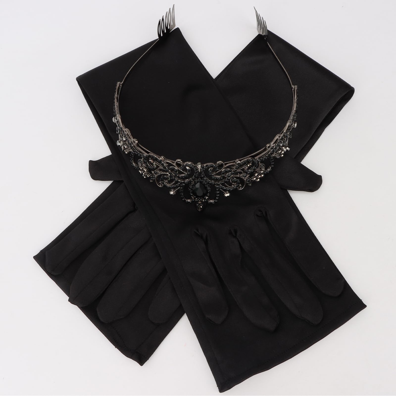 open lace back dress Amazon.com: Uintoon Princess Crown and Satin Long Gloves Set for Women  Elbow Length Opera Gloves Black Rhinestone Quinceanera Crown Princess  Costume Accessories for Prom Cosplay Birthday Dress Up Party : Clothing,  Shoes