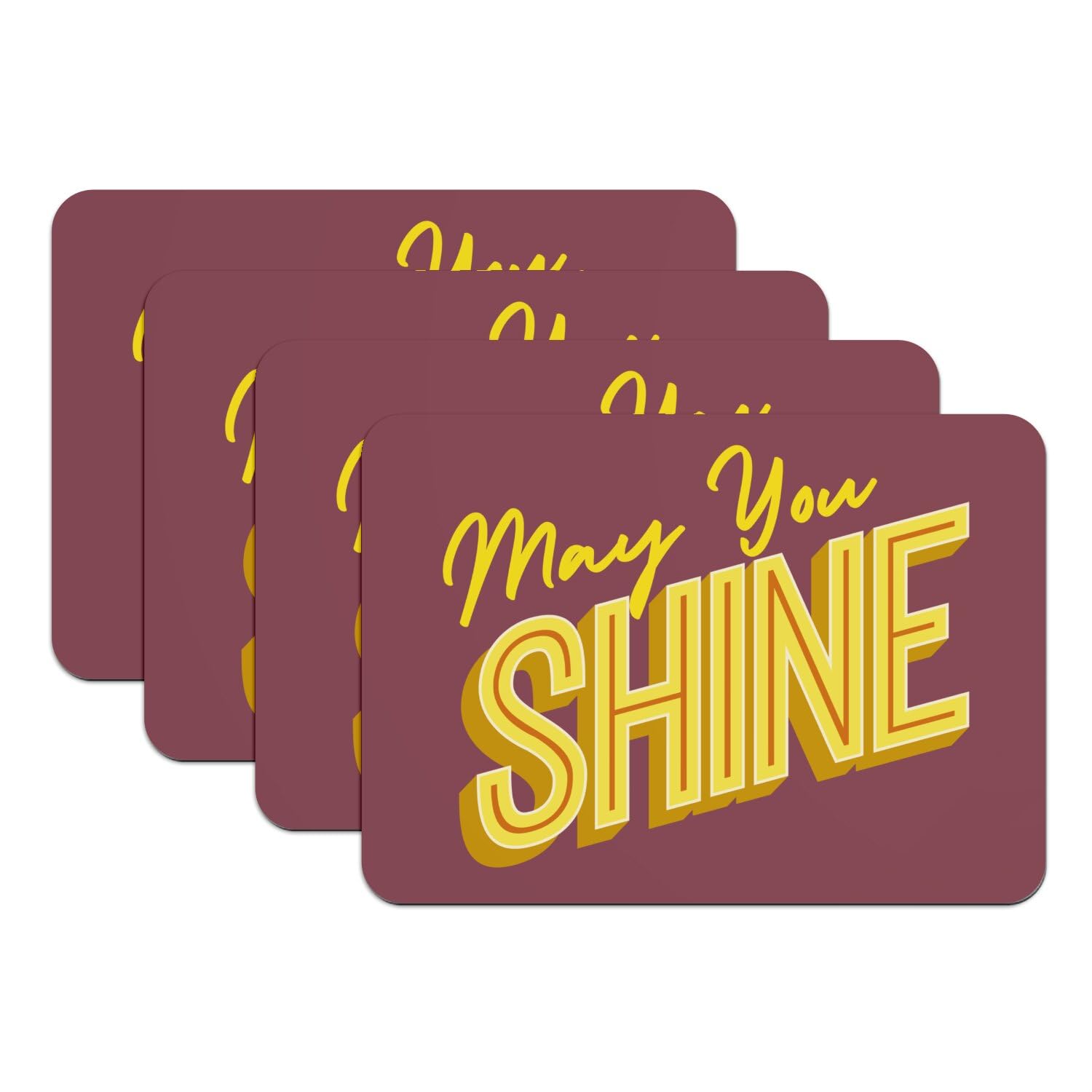 Sets de table avec typographie positive vibes pour vos petits-déjeuners et repas en famille