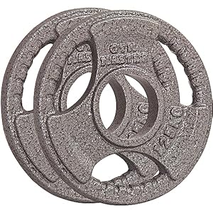 GYM MASTER Tri Grip 2″ Olympic Weight Plates in Cast Iron