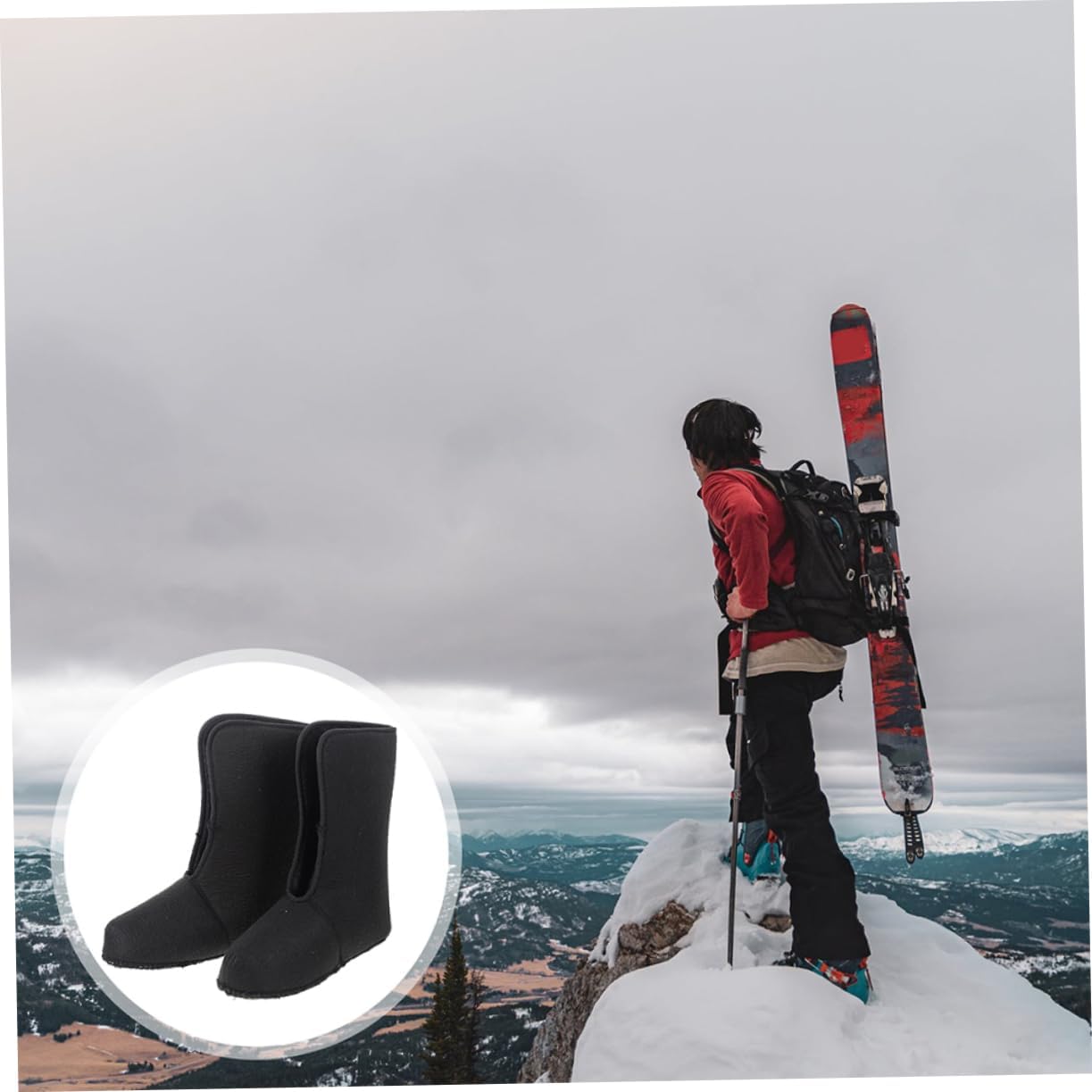 KOMBIUDA Thermal Boot Inserts Fleece-lined Liners for Snow Boots Shoes Men's Outdoor Winter Comfort