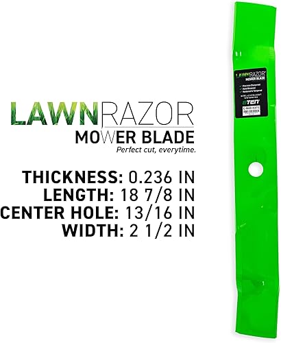 Miniatura 2 de 8TEN LawnRazor - Cuchilla para John Deere Z425 Z445 X320 GX345 1025R X500 GX355 X729 54 pulgadas cubierta M145516 (triturado) paquete de 3