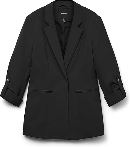 VERO MODA Vmgloria Noos Blazer Slim 3/4 pour Femme, Noir, 44