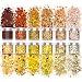 Laza 120g 12 Boxes Body Glitter Chunky Nail Mixed Holographic Hexagon Kit Gold Festival Sequin for DIY Decoration Drops- Golden Year