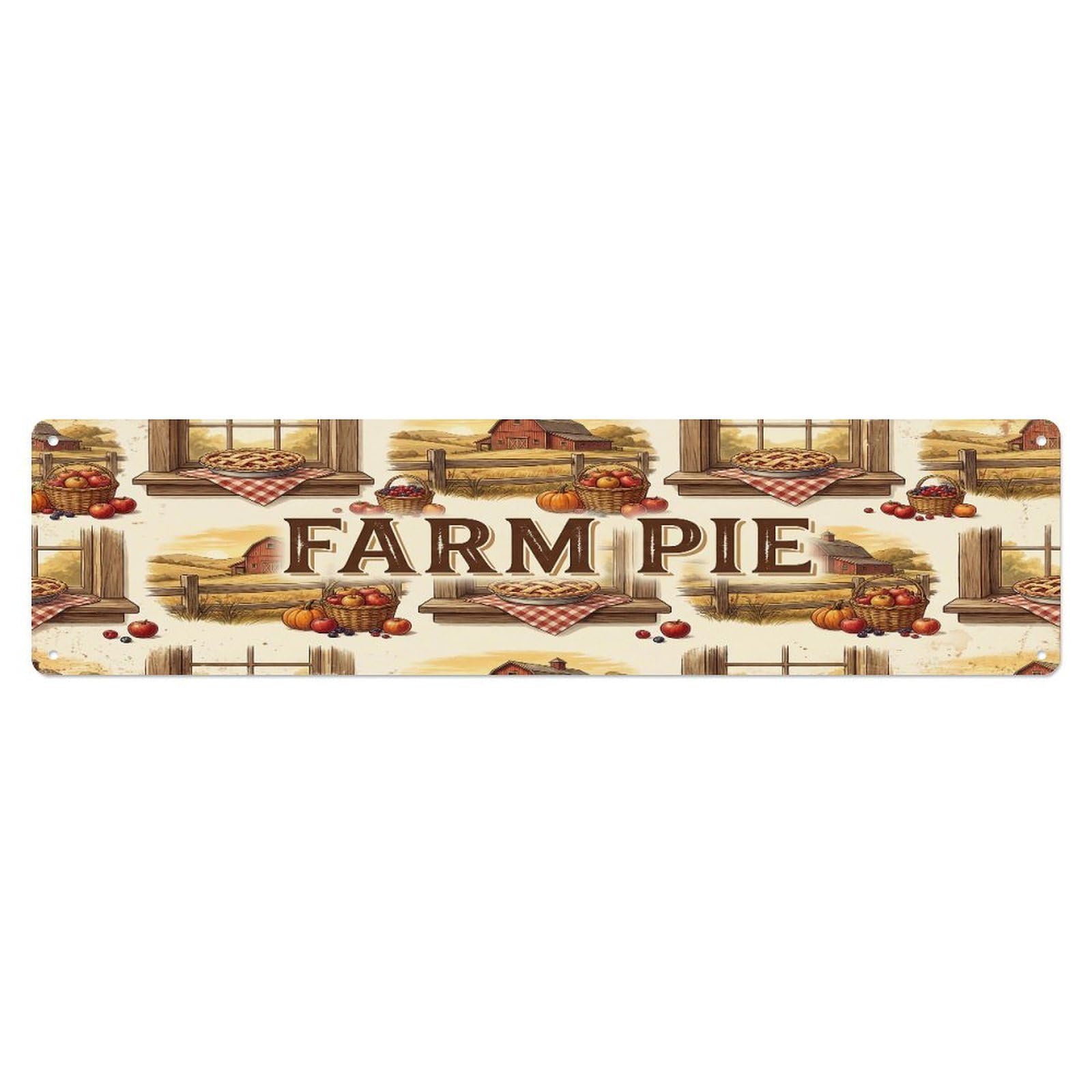 Xanthor Style Metal Tin Sign Vintage Yard Pie Farmhouse Funny Fruit Backyard Farm