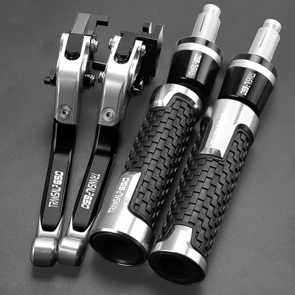 CFSJRXZ Clutch Levers Motorcycle Brake Clutch Lever Non Slip Handlebar Grips for XL 650V Transalp XLV 650 2001-2007 with Handle Bar End Motorbike Brake Lever Handlebar Grips(Color 6)