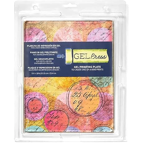 Gel Press Monoprinting Print Plate | 8" X 10" Reusable Gel Plate...