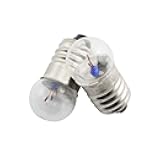 RuiLing 10-Pack E10 Mini Light Bulbs Screw Base Indicator Light Incandescent Bulb Old-Fashioned Flashlight Lamp for Physical Electrical Experiment 2.5V 0.3A (No Base)