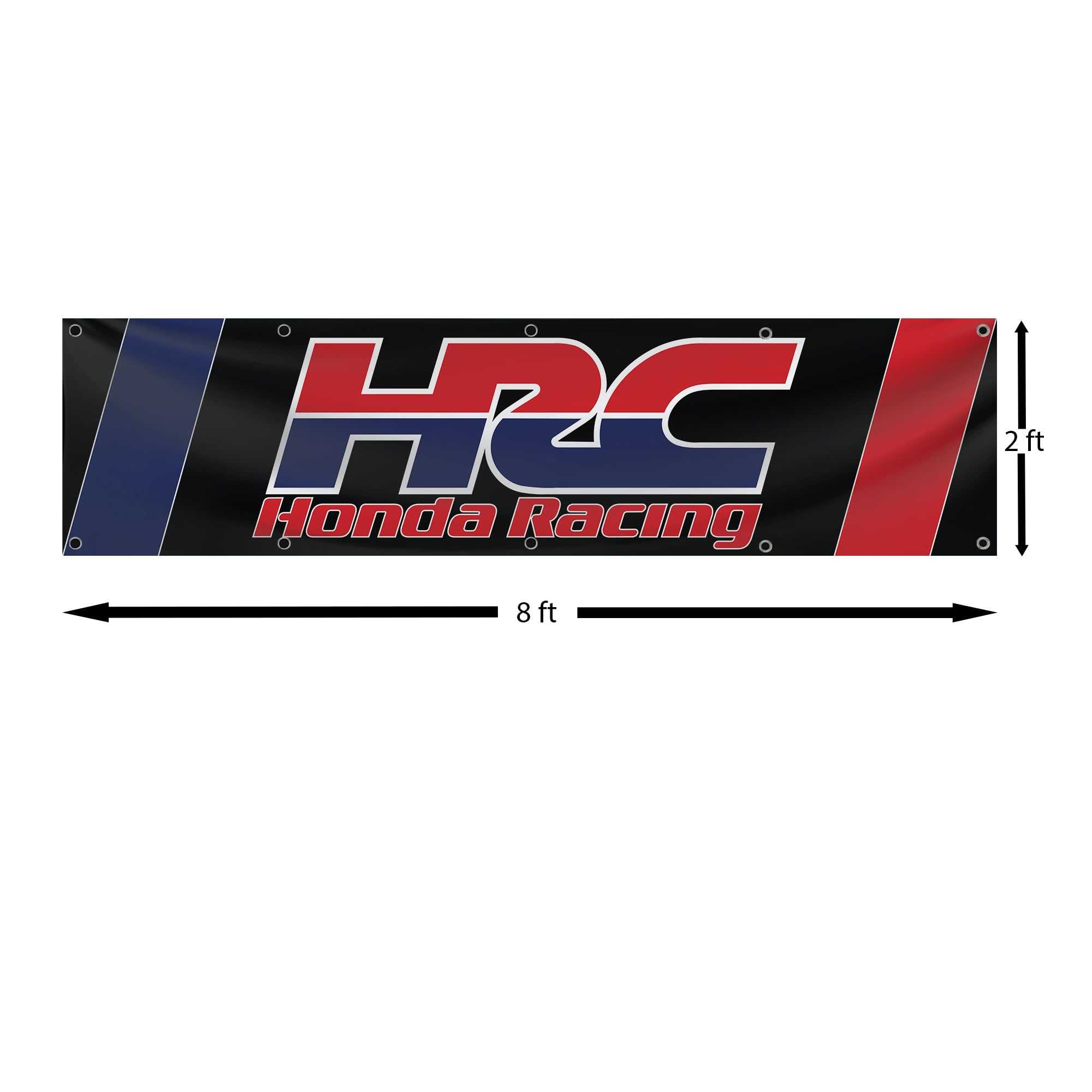 RamFlag Banner Flag Compatible with honda HRC Racing flag 2X8Ft