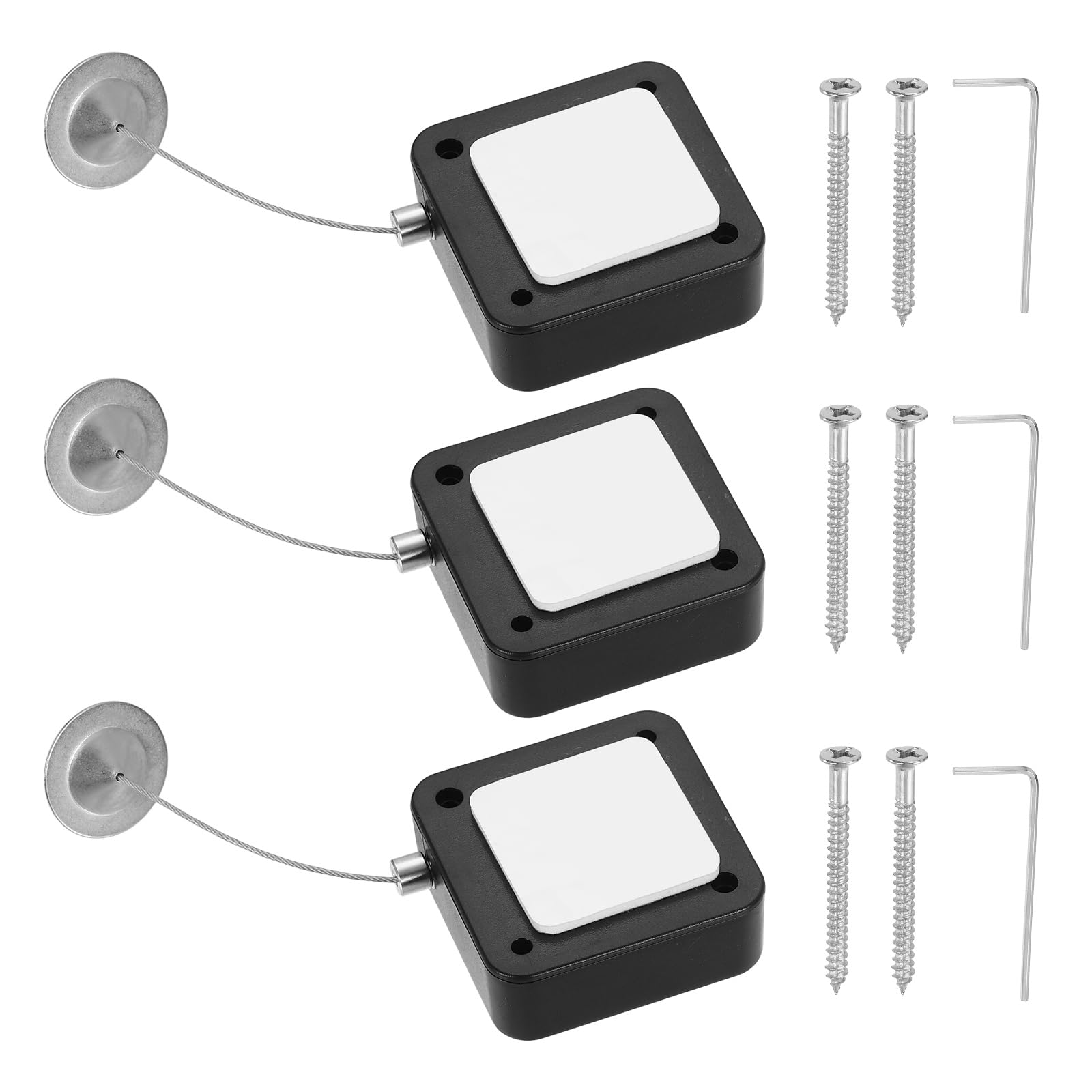 Cordon rétractable pour télécommande noir 2m câble sécurité antivol PATIKIL