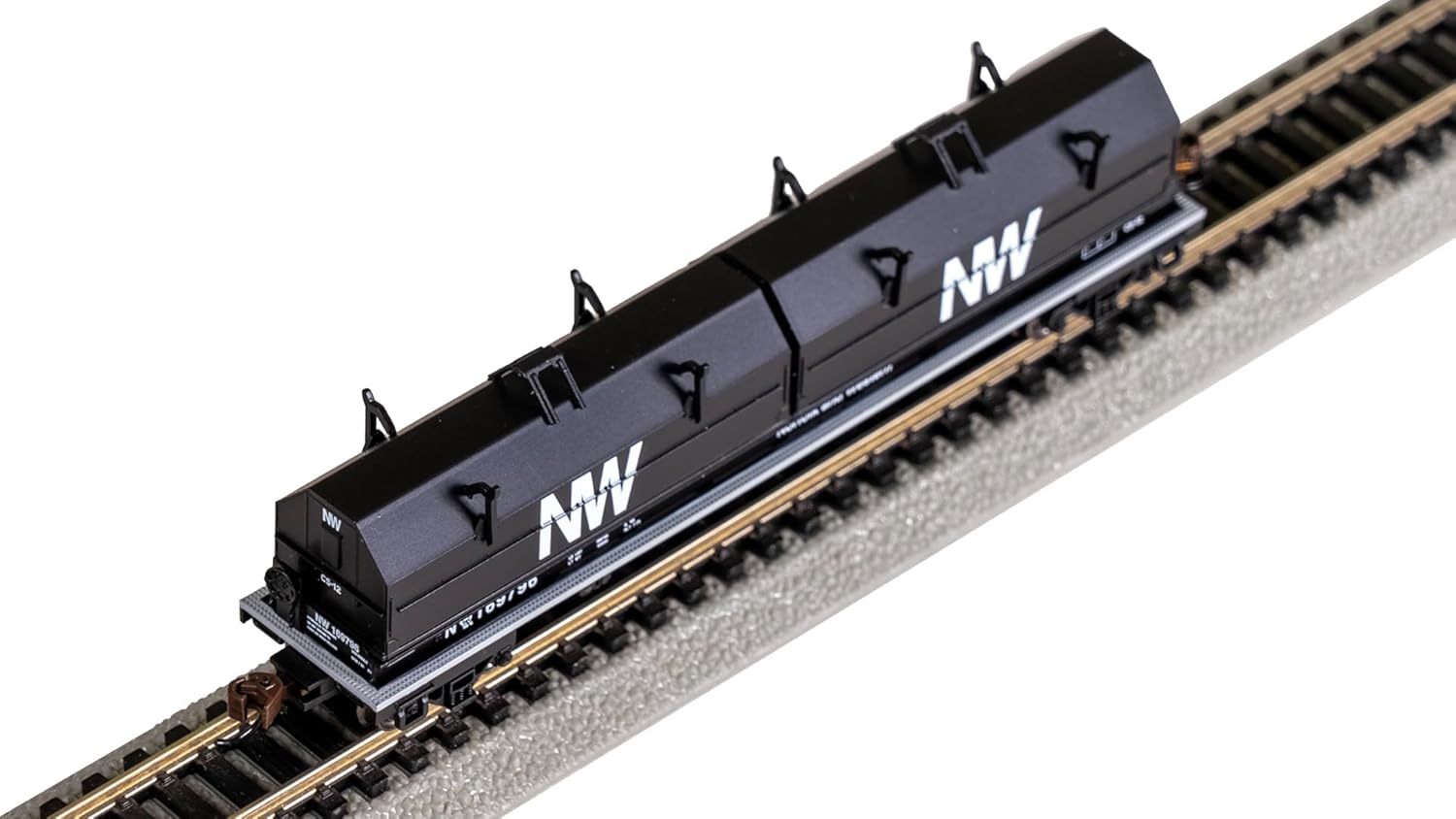 Bachmann Trains - 55' Steel Coil CAR with Coil Load - Norfolk & Western #169796 with Angled Hood - N Scale